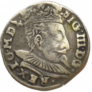 Zygmunt III Waza, Trojak 1596 Wilno - Lew przebity hakiem