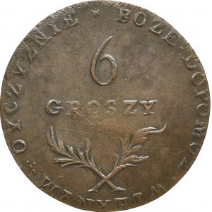 Oblężenie Zamościa, 6 groszy 1813 - legenda w 4 wierszach