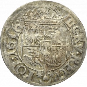 Zygmunt III Waza, 3 krucierze 1616 Kraków - rzadkość herb Sas