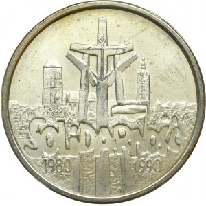 III Rzeczpospolita, 100 000 złotych 1990 Solidarność wariant B 