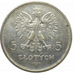 II Rzeczpospolita, 5 złotych 1930 Sztandar 