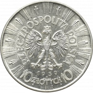 II Rzeczpospolita, 10 złotych 1939 Piłsudski 