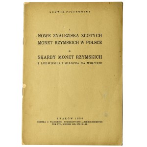 Ludwik Piotrowicz, Nowe znaleziska złotych monet rzymskich w Polsce