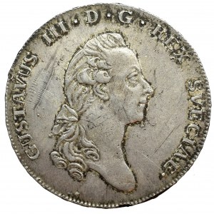 Szwecja, Gustaw III, riksdaler 1777 OL Sztokholm