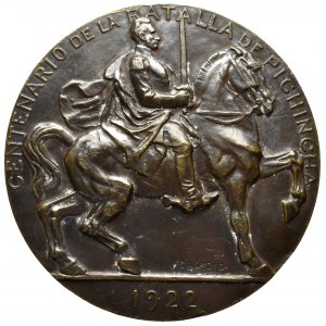 Medal pamiątkowy z bitwy pod Pichinchą w 1822 roku