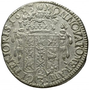 Pomorze, Karol XI, 2/3 talara (gulden) 1683 Szczecin