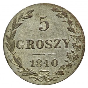 Zabór rosyjski, 5 groszy 1840