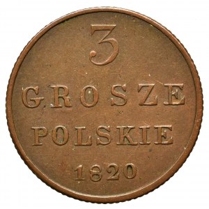 Królestwo Polskie, 3 grosze 1820 I.B. 