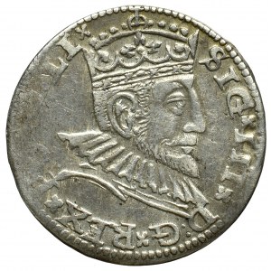 Zygmunt III Waza, Trojak 1591 Ryga - nieopisany korona z jabłkiem