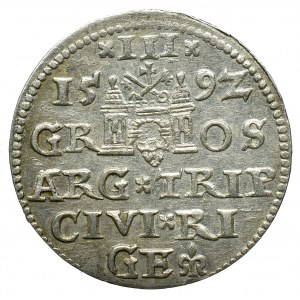 Zygmunt III Waza, Trojak 1592 Ryga 