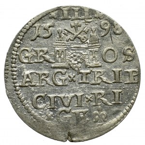 Zygmunt III Waza, Trojak 1598 Ryga 