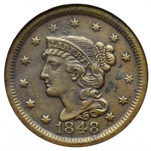 USA, 1 cent 1848