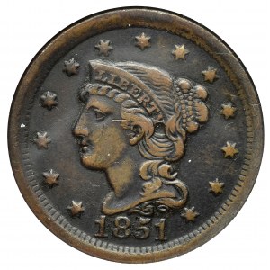 USA, 1 cent 1851