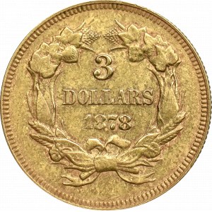 USA, 3 dollars 1878
