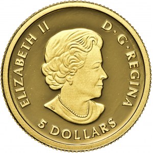 Canada, 5 dollars 2015 gold tiger