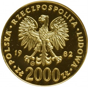 PRL, 2000 złotych 1982 Jan Paweł II - moneta nieoficjalna