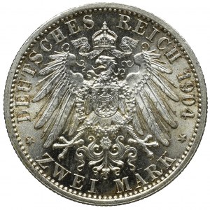 Niemcy, 2 marki 1904 Hesja - Darmstadt - Ernest Ludwik 