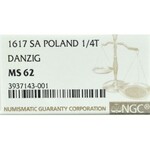Zygmunt III Waza, Ort 1617 Gdańsk - NGC MS62