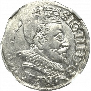 Zygmunt III Waza, Trojak 1593 Wilno - NGC AU58