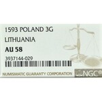 Zygmunt III Waza, Trojak 1593 Wilno - NGC AU58