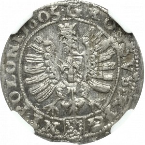Zygmunt III Waza, Grosz 1605 Kraków - NGC MS63