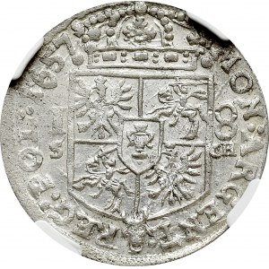 Jan II Kazimierz, Ort 1657 Kraków - NGC MS62