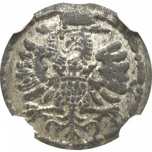 Stefan Batory, Denar 1585 Gdańsk - NGC AU53
