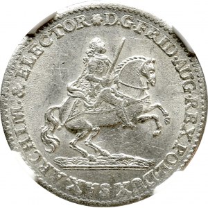 August III Sas, Dwugrosz Wikariacki 1741 - NGC MS61