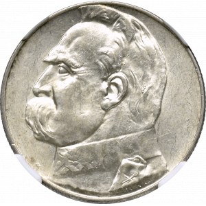 II Rzeczpospolita, 5 złotych Piłsudski 1935 - NGC MS61