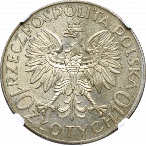 II Rzeczpospolita, 10 złotych Sobieski 1933 - NGC MS62