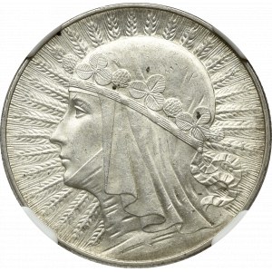 II Rzeczpospolita, 5 złotych 1933 Głowa Kobiety - NGC MS63
