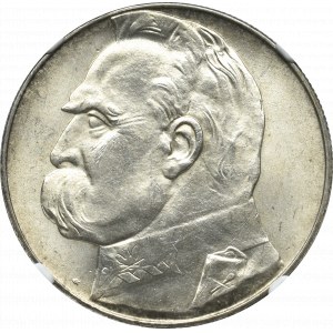 II Rzeczpospolita, 10 złotych Piłsudski 1939 - NGC MS64