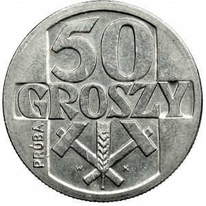 PRL, próba 50 groszy 1958 b.z. nikiel