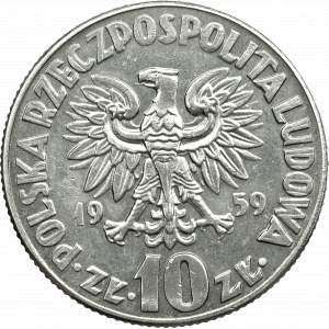 PRL, próba 10 złotych 1959 b.z. nikiel 
