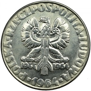 PRL, próba 10 złotych 1964 b.z. drzewko nikiel