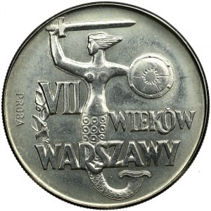 PRL, próba 10 złotych 1965 b.z. chuda syrenka, nikiel