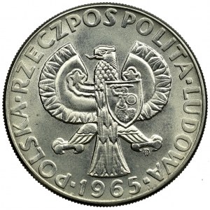 PRL, próba 10 złotych 1965 b.z. gruba syrenka, nikiel