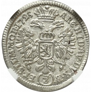 Austria, Karol VI, 3 Krajcary 1725 Praga - NGC MS62