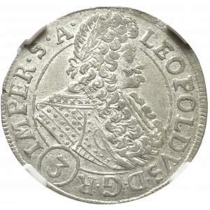 Austria, Leopold I, 3 Krajcary 1696 Praga - NGC AU58