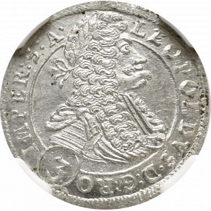 Austria, Leopold I, 3 Krajcary 1698 Praga - NGC MS66
