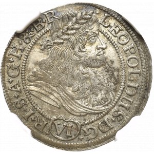 Śląsk, 6 Krajcarów 1679 SHS Wrocław - NGC AU58