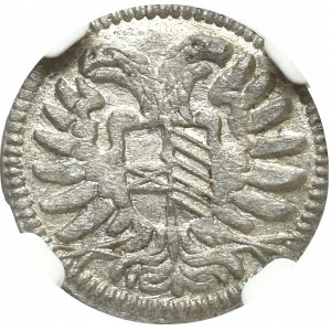 Śląsk, 1 gröschel = 1/3 krajcara 1679 Wrocław - NGC MS63