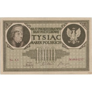 1000 marek polskich 1919 AA