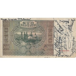 100 złotych 1941 A podpisy Powstańców Warszawskich - wielka rzadkość