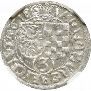 Śląsk, 3 krajcary 1618 Legnica - Brzeg - NGC MS63