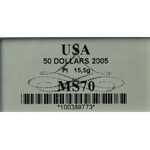 USA, 50 dolarów 2005, Platyna