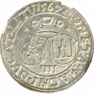 Zygmunt II August, Czworak 1567 Wilno - L/LITV NGC MS64