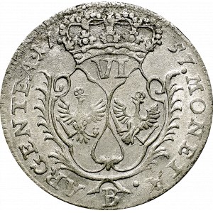 Prusy Książęce, Fryderyk II, 6 Krajcarów 1757 Wrocław 