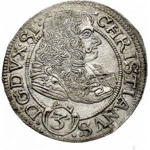 Śląsk, księstwo legnicko-brzesko-wołowskie , 3 krajcary 1670 CB, Brzeg