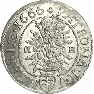 Węgry, Leopold I, 3 Krajcary 1666 